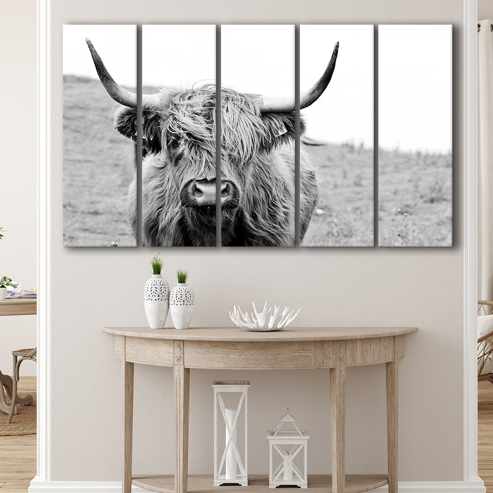 Bull Longhorn Bull Buffalo Cow Extra Large Canvas Prints Multi Panels B Wall Art Prints Home Decor