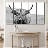Bull Longhorn Bull Buffalo Cow Extra Large Canvas Prints Multi Panels B Wall Art Prints Home Decor