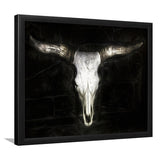 Bull Skull Black And White Framed Art Prints Wall Decor - Painting Prints,Wall Art, Framed Picture,For Sale