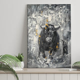 Bull Abstract Painting Canvas Prints Wall Art - Painting Canvas, Art Prints, Wall Decor