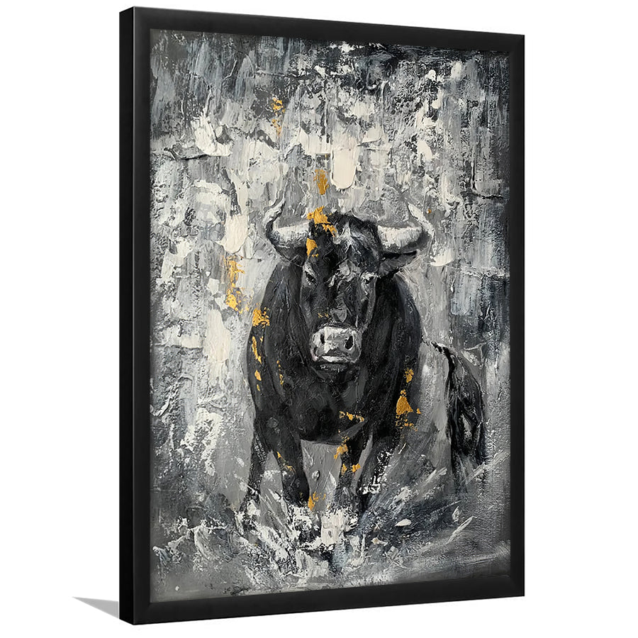 Bull Abstract Painting Framed Art Prints Wall Decor - Painting Prints, Wall Art, Framed Picture