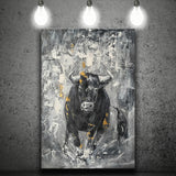 Bull Abstract Painting Canvas Prints Wall Art - Painting Canvas, Art Prints, Wall Decor