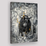 Bull Abstract Painting Canvas Prints Wall Art - Painting Canvas, Art Prints, Wall Decor