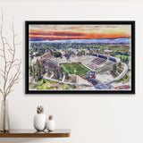 Bulldog Stadium California State Football Stadium Watercolor, Sport Art Prints Fan Gift, Framed Canvas Prints Wall Art Decor