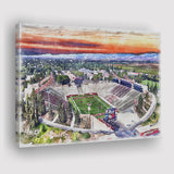 Bulldog Stadium California State Football Stadium Watercolor, Sport Art Prints Fan Gift, Canvas Prints Wall Art Decor