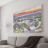 Bulldog Stadium California State Football Stadium Watercolor, Sport Art Prints Fan Gift, Canvas Prints Wall Art Decor