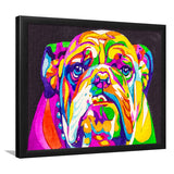 Bulldog Portrait Framed Wall Art - Framed Prints, Art Prints, Print for Sale, Painting Prints