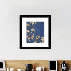 Bullfinch and weeping cherry tree pub by Katsushika Kokusai - Art Prints, Framed Prints, Wall Art Prints, Frame Art