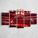 Bulls in United Center, Stadium Canvas, Sport Art, Large Canvas, Multi Panels, Canvas Prints Wall Art Decor