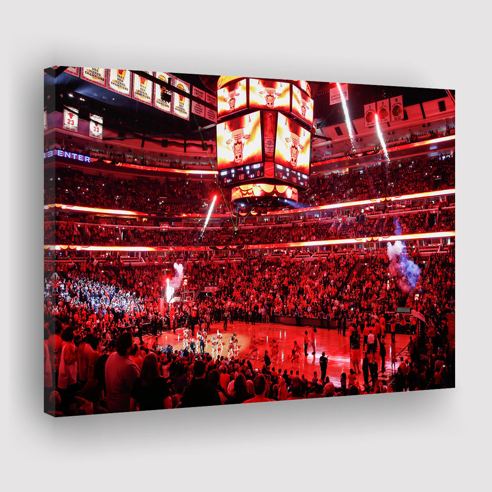 Bulls in United Center, Stadium Canvas, Sport Art, Gift for him, Fan Gift, Canvas Prints Wall Art Decor
