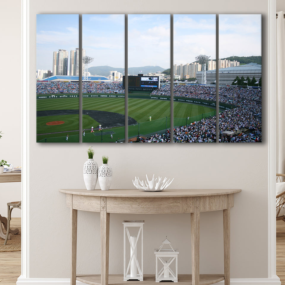Busan Sajik Baseball Stadium, Stadium Canvas, Sport Art, Gift for him, Multi Panels B, Canvas Prints Wall Art Decor