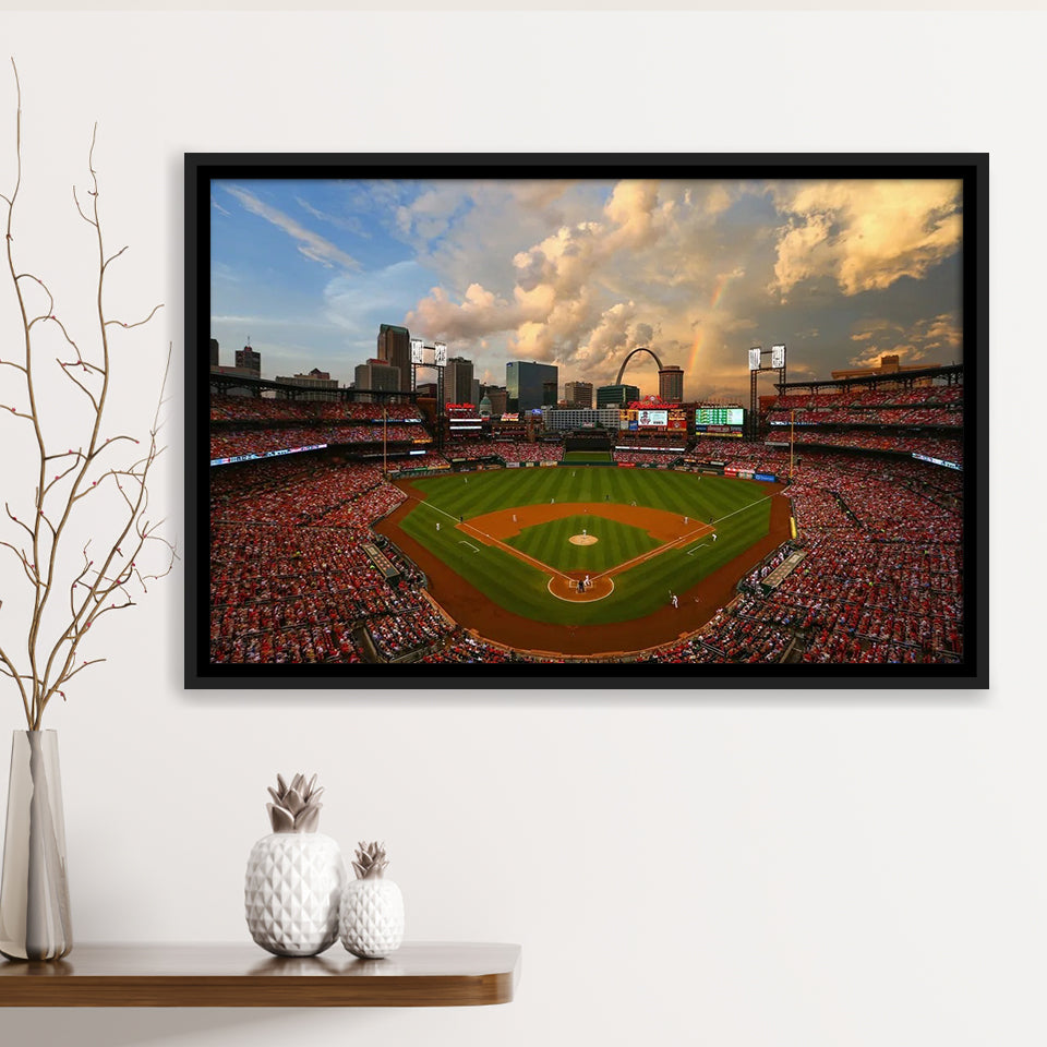 Busch Memorial Stadium, Stadium Canvas, Sport Art, Gift for him, Framed Canvas Prints Wall Art Decor, Framed Picture