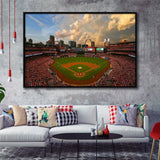 Busch Memorial Stadium, Stadium Canvas, Sport Art, Gift for him, Framed Canvas Prints Wall Art Decor, Framed Picture