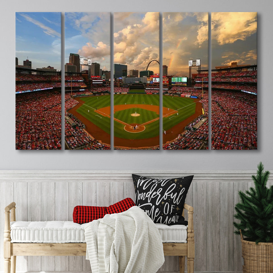 Busch Memorial Stadium, Stadium Canvas, Sport Art, Gift for him, Multi Panels B, Canvas Prints Wall Art Decor