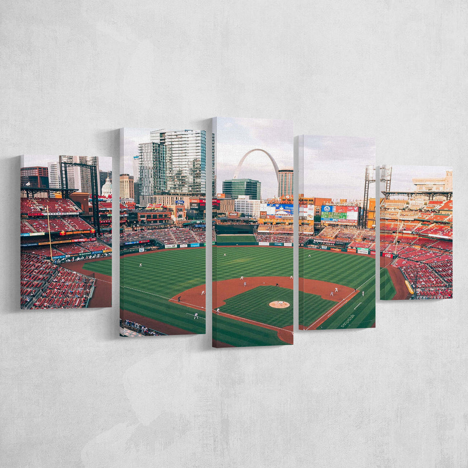 Busch Stadium Canvas Prints StLouis Cardinals Wall Art Baseball,Multi Panels,Sport Stadium Art Prints, Fan Gift