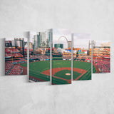 Busch Stadium Canvas Prints StLouis Cardinals Wall Art Baseball,Multi Panels,Sport Stadium Art Prints, Fan Gift