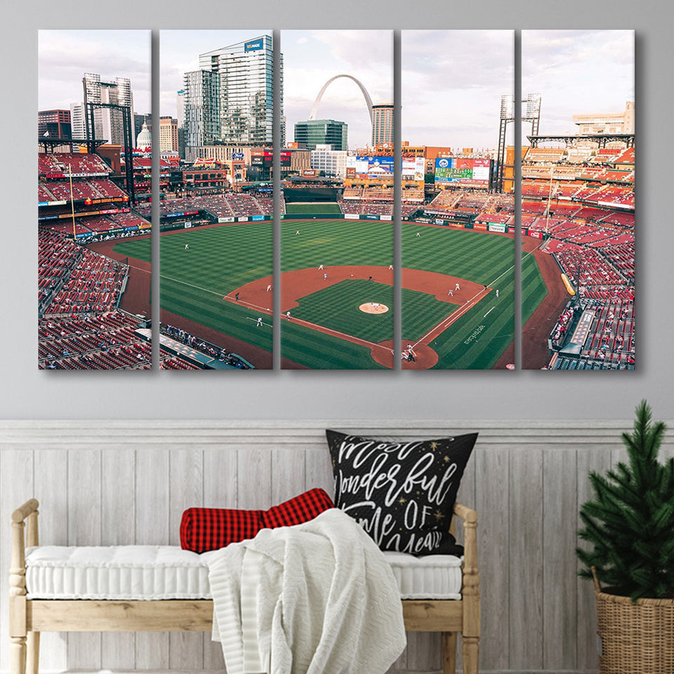 Busch Stadium Canvas Prints StLouis Cardinals Wall Art Baseball,Multi Panels B,Sport Stadium Art Prints, Fan Gift