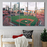 Busch Stadium Canvas Prints StLouis Cardinals Wall Art Baseball,Multi Panels B,Sport Stadium Art Prints, Fan Gift