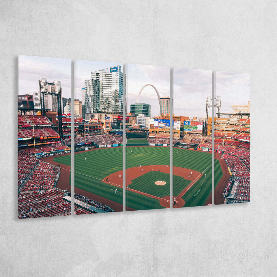 Busch Stadium Canvas Prints StLouis Cardinals Wall Art Baseball,Multi Panels B,Sport Stadium Art Prints, Fan Gift
