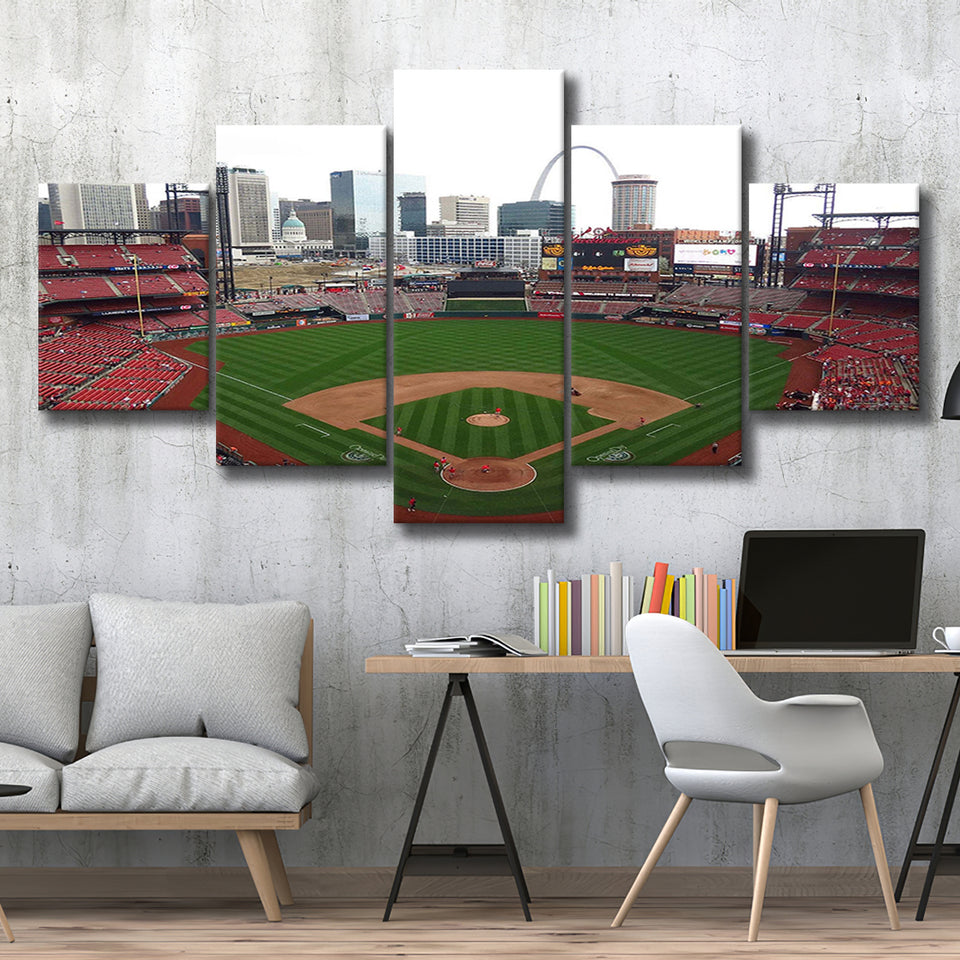 Busch Stadium Canvas Prints St Louis Cardinals Wall Art,Multi Panels,Sport Stadium Art Prints, Fan Gift