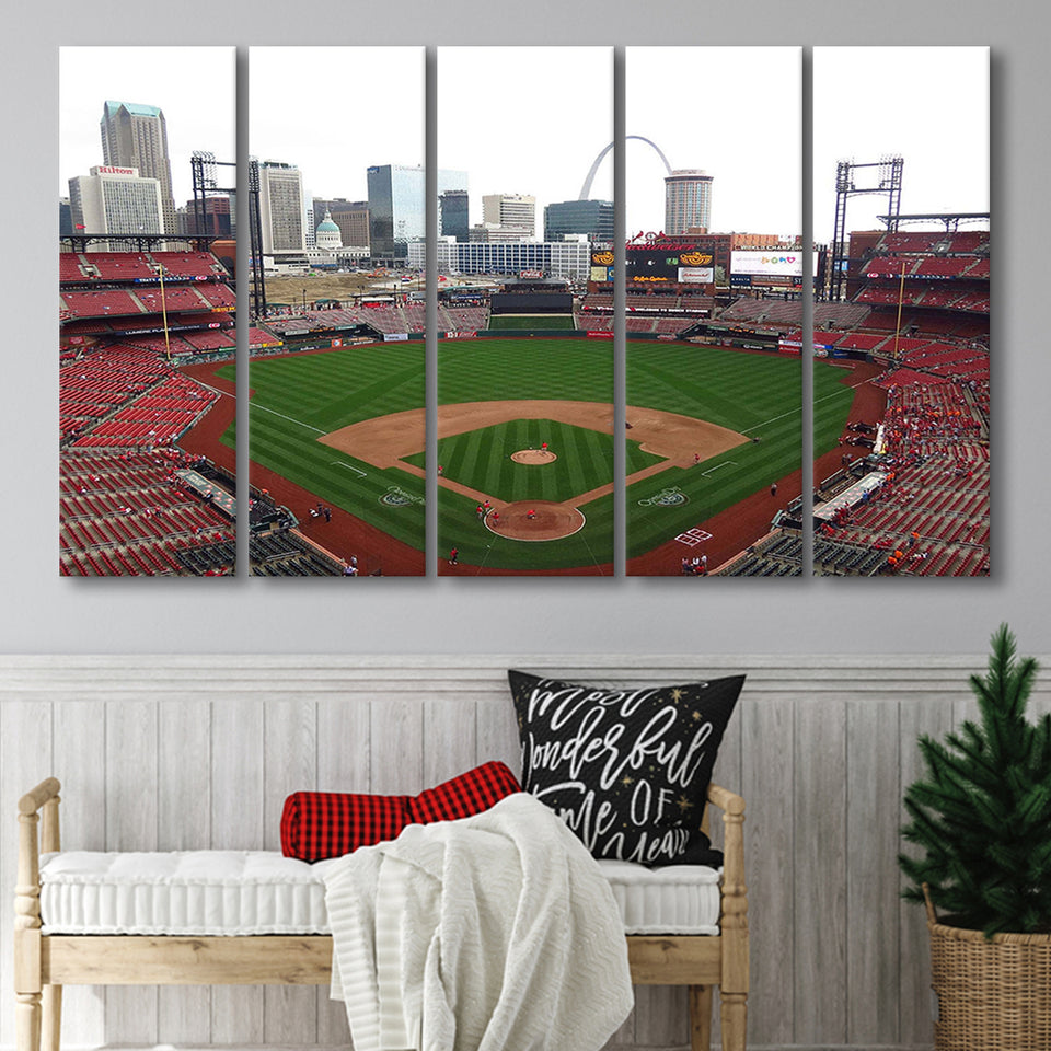 Busch Stadium Canvas Prints St Louis Cardinals Wall Art,Multi Panels B,Sport Stadium Art Prints, Fan Gift