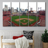 Busch Stadium Canvas Prints St Louis Cardinals Wall Art,Multi Panels B,Sport Stadium Art Prints, Fan Gift
