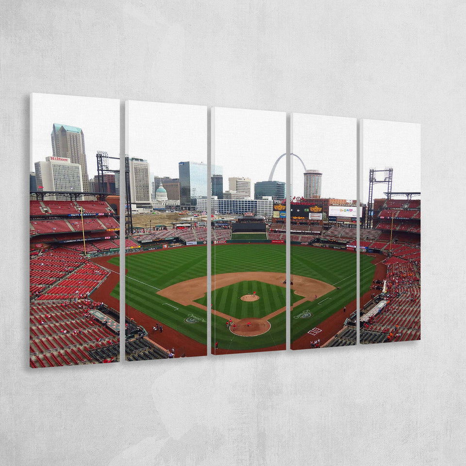 Busch Stadium Canvas Prints St Louis Cardinals Wall Art,Multi Panels B,Sport Stadium Art Prints, Fan Gift