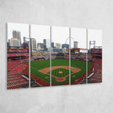 Busch Stadium Canvas Prints St Louis Cardinals Wall Art,Multi Panels B,Sport Stadium Art Prints, Fan Gift