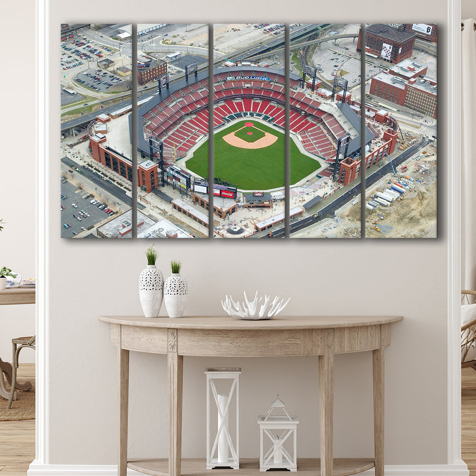 Busch Stadium Overhead View, Stadium Canvas, Sport Art, Gift for him, Multi Panels B, Canvas Prints Wall Art Decor