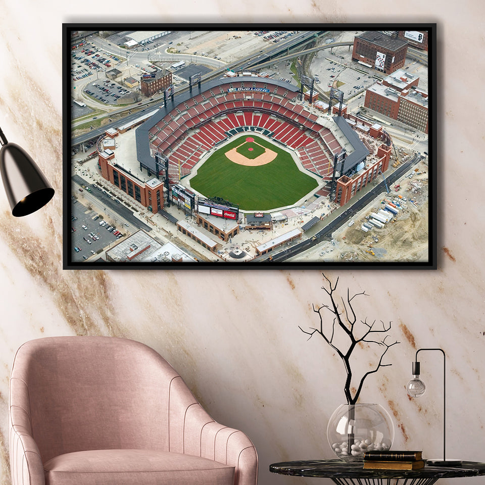 Busch Stadium Overhead View, Stadium Canvas, Sport Art, Gift for him, Framed Canvas Prints Wall Art Decor, Framed Picture