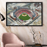 Busch Stadium Overhead View, Stadium Canvas, Sport Art, Gift for him, Framed Canvas Prints Wall Art Decor, Framed Picture