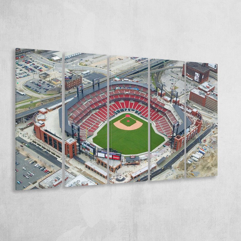 Busch Stadium Overhead View, Stadium Canvas, Sport Art, Gift for him, Multi Panels B, Canvas Prints Wall Art Decor