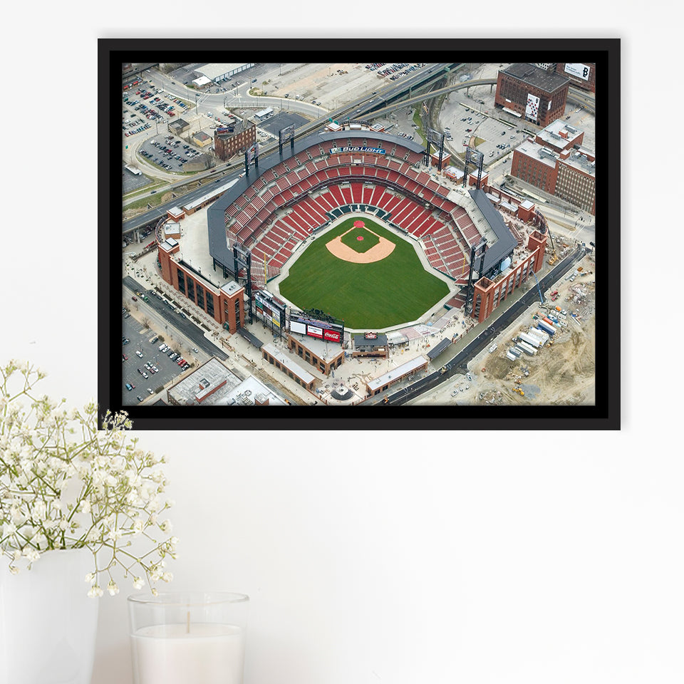 Busch Stadium Overhead View, Stadium Canvas, Sport Art, Gift for him, Framed Canvas Prints Wall Art Decor, Framed Picture