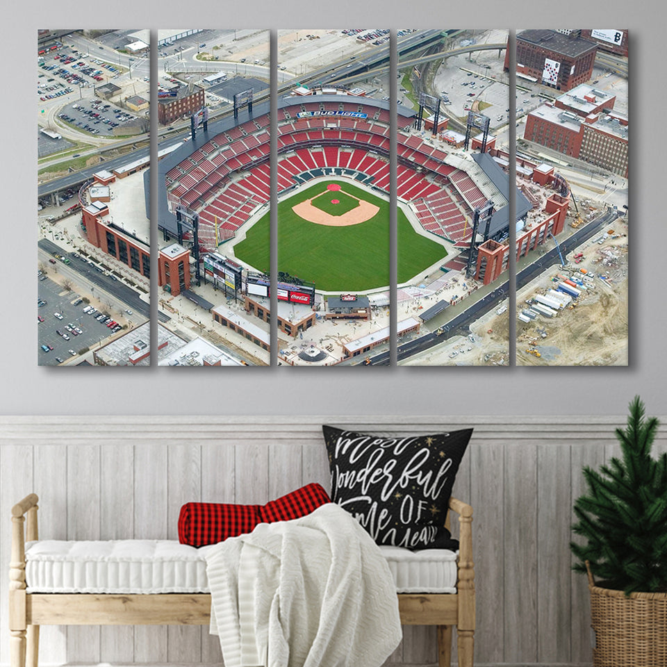 Busch Stadium Overhead View, Stadium Canvas, Sport Art, Gift for him, Multi Panels B, Canvas Prints Wall Art Decor