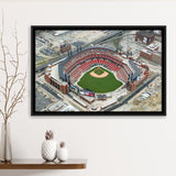 Busch Stadium Overhead View, Stadium Canvas, Sport Art, Gift for him, Framed Canvas Prints Wall Art Decor, Framed Picture