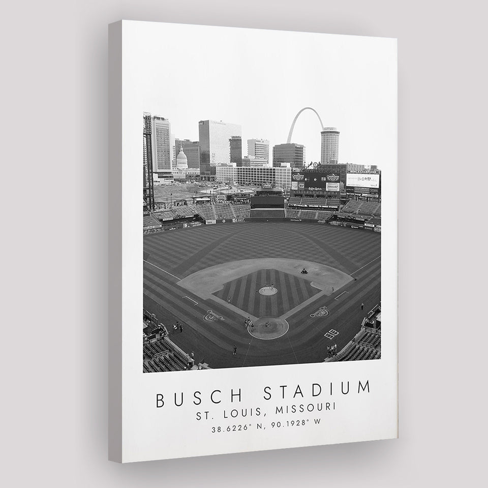Busch Stadium St. Louis Baseball Lovers Black And White Art Canvas Prints Wall Art Home Decor