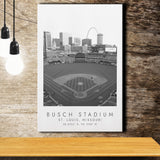 Busch Stadium St. Louis Baseball Lovers Black And White Art Canvas Prints Wall Art Home Decor