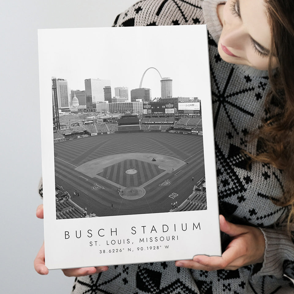 Busch Stadium St. Louis Baseball Lovers Black And White Art Canvas Prints Wall Art Home Decor