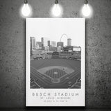 Busch Stadium St. Louis Baseball Lovers Black And White Art Canvas Prints Wall Art Home Decor