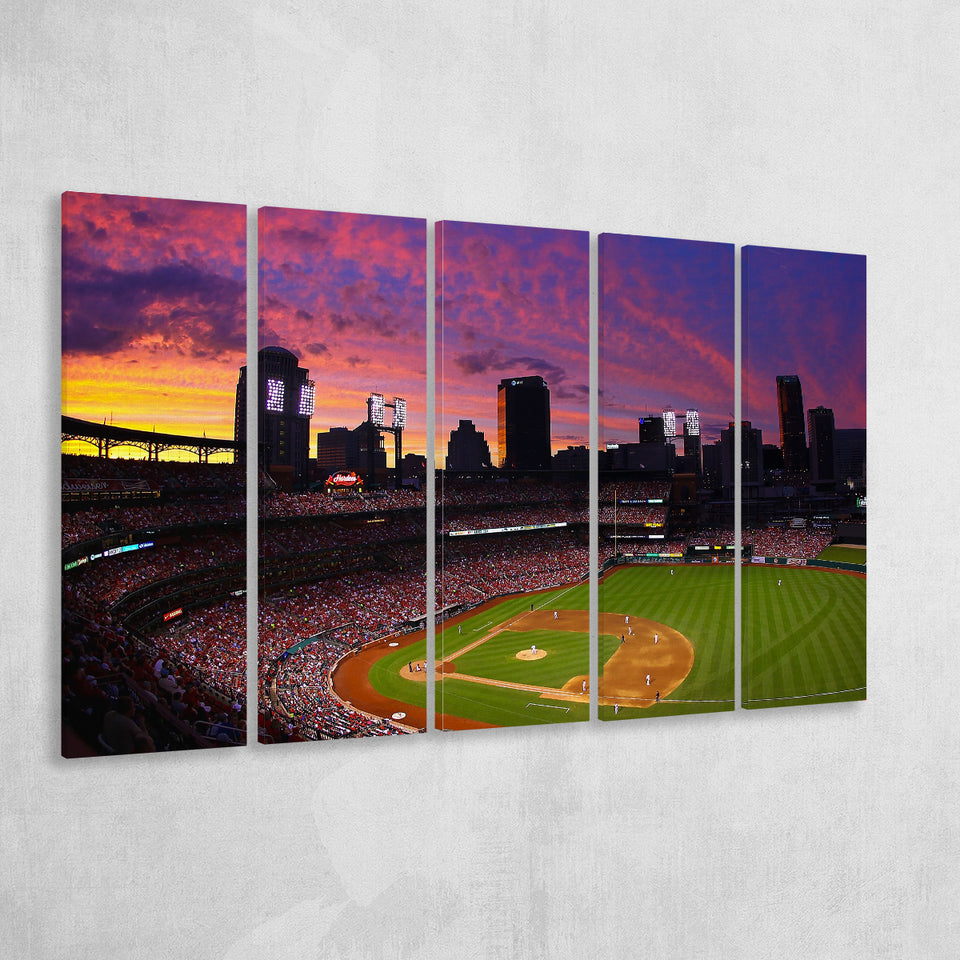 Busch Stadium St Louis Cardinals, Stadium Canvas, Sport Art, Gift for him, Multi Panels B, Canvas Prints Wall Art Decor