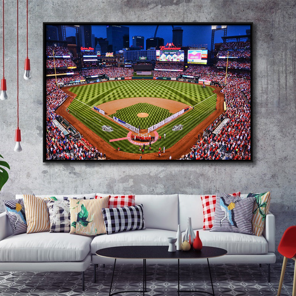 Busch Stadium, Baseball Park, St Louis Cardinals Stadium Framed Canvas Prints Wall Art - Painting Canvas, Wall Decor,Floating Frame