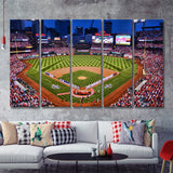 Busch Stadium, Baseball Park, St Louis Cardinals Stadium 5 Pieces B Canvas Prints Wall Art - Painting Canvas,Multi Panel, Fan Gift
