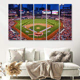 Busch Stadium, Baseball Park, St Louis Cardinals Stadium 5 Pieces B Canvas Prints Wall Art - Painting Canvas,Multi Panel, Fan Gift