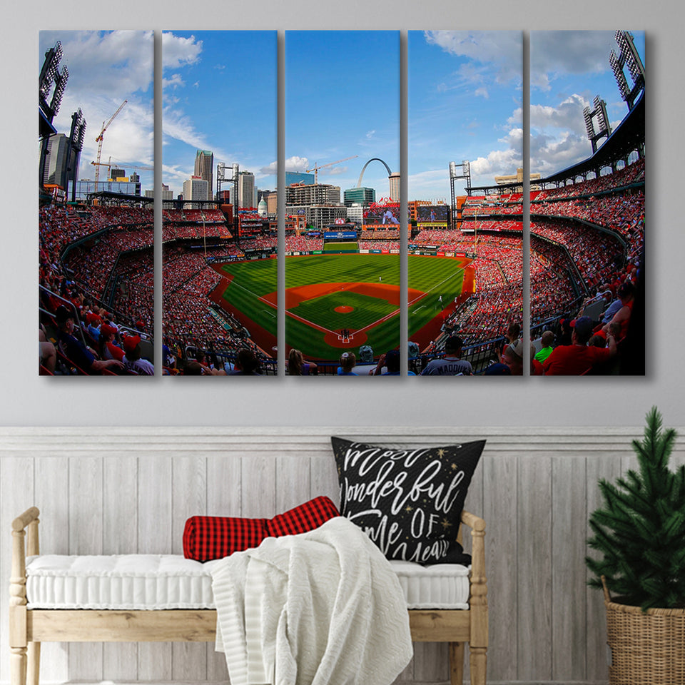 Busch Stadium in St Louis, Stadium Canvas, Sport Art, Gift for him,100 Multi Panels B, Canvas Prints Wall Art Decor