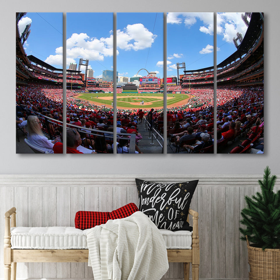 Busch Stadium in St Louis, Stadium Canvas, Sport Art, Gift for him, Multi Panels B, Canvas Prints Wall Art Decor
