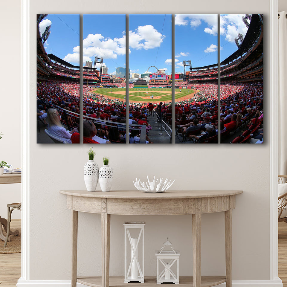 Busch Stadium in St Louis, Stadium Canvas, Sport Art, Gift for him, Multi Panels B, Canvas Prints Wall Art Decor