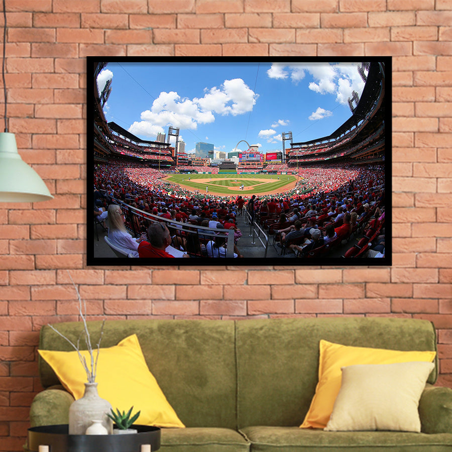 Busch Stadium in St Louis, Stadium Canvas, Sport Art, Gift for him, Framed Art Prints Wall Art Decor, Framed Picture