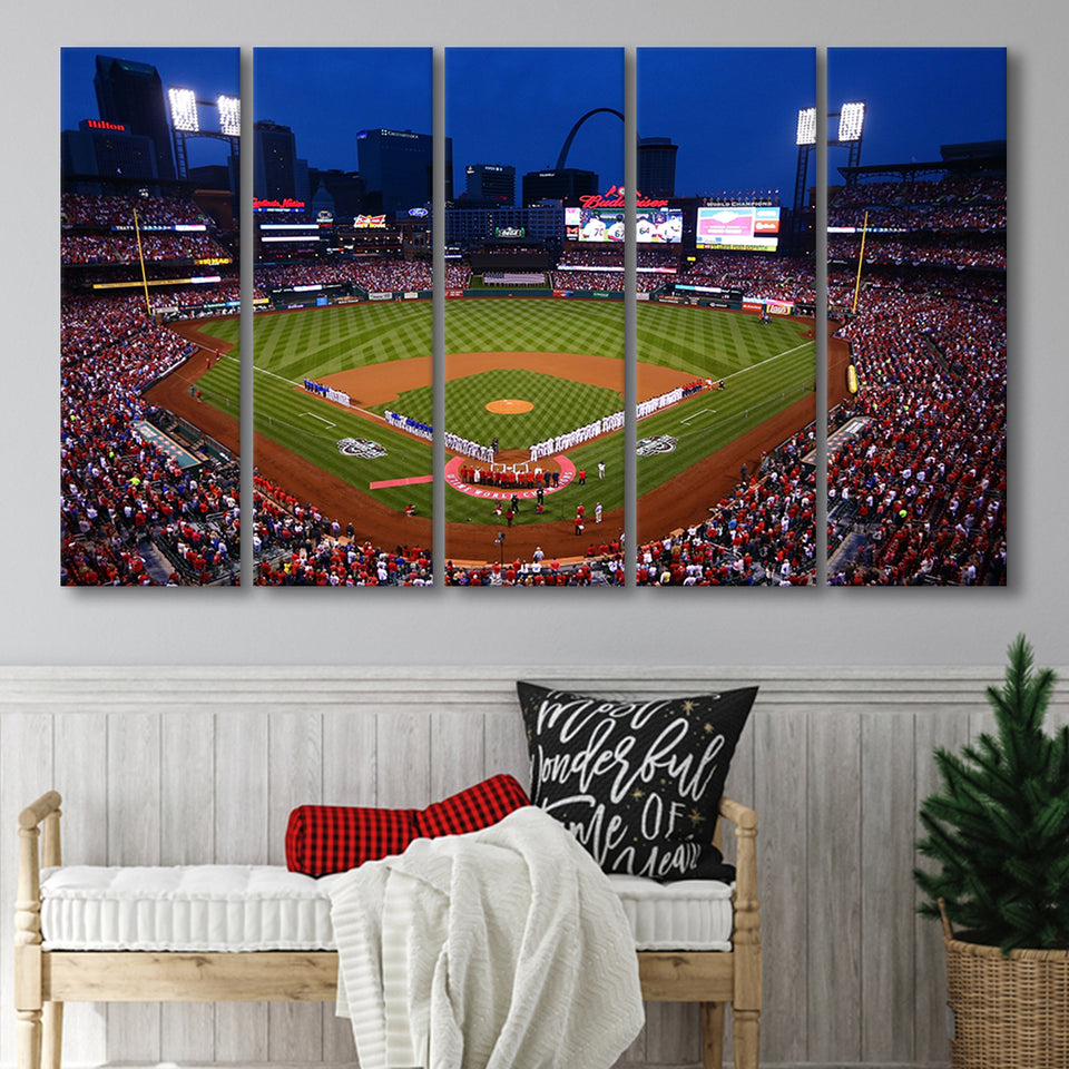 Busch stadium baseball park, Stadium Canvas, Sport Art, Gift for him, Multi Panels B, Canvas Prints Wall Art Decor