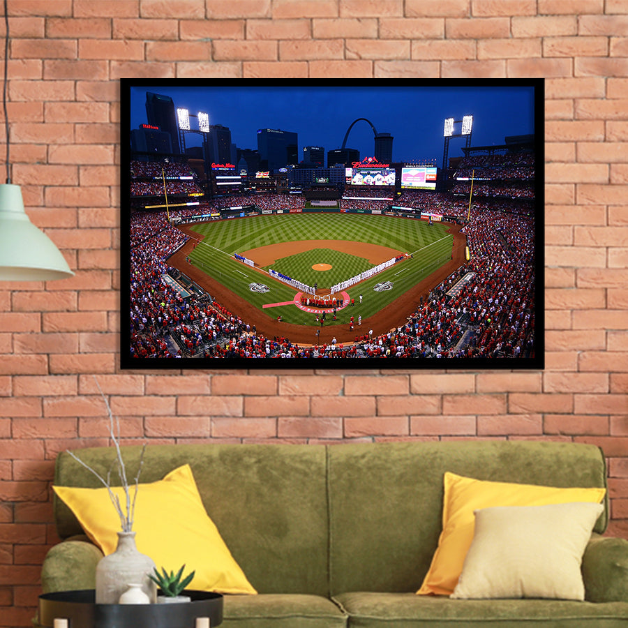 Busch stadium baseball park, Stadium Canvas, Sport Art, Gift for him, Framed Art Prints Wall Art Decor, Framed Picture