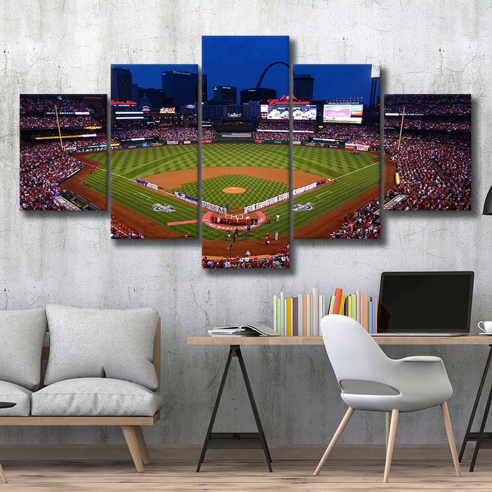 Busch stadium baseball park, Stadium Canvas, Sport Art, Large Canvas, Multi Panels, Canvas Prints Wall Art Decor